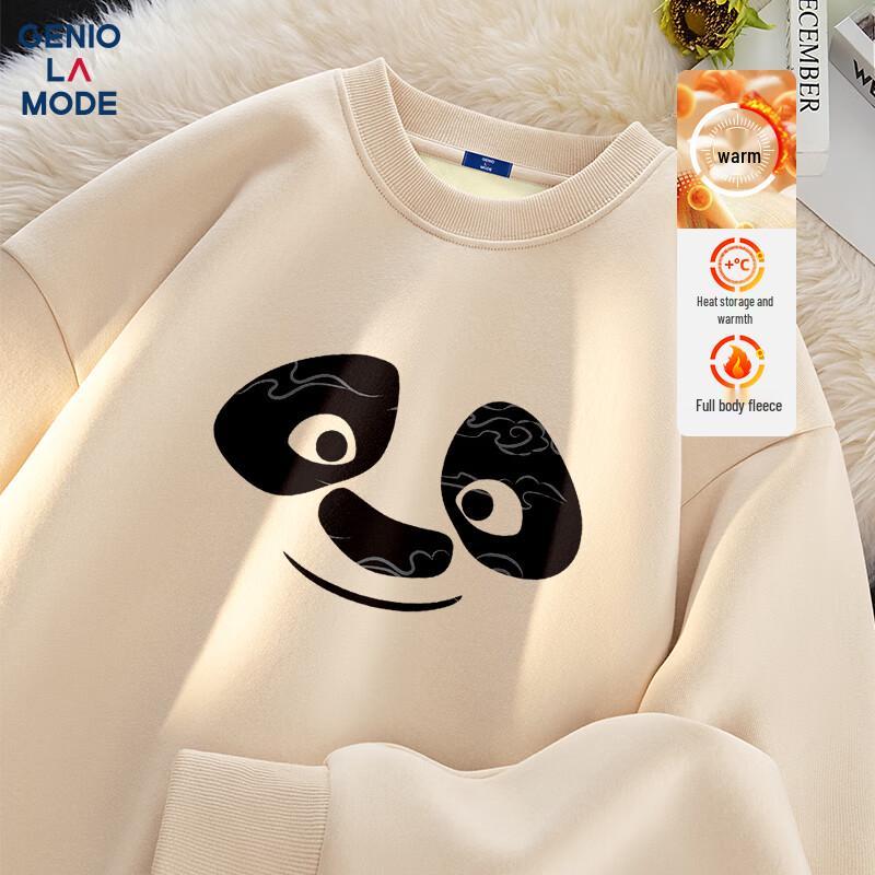 GENIOLAMODE Men's Winter Fleece-Lined Round Neck Sweatshirt