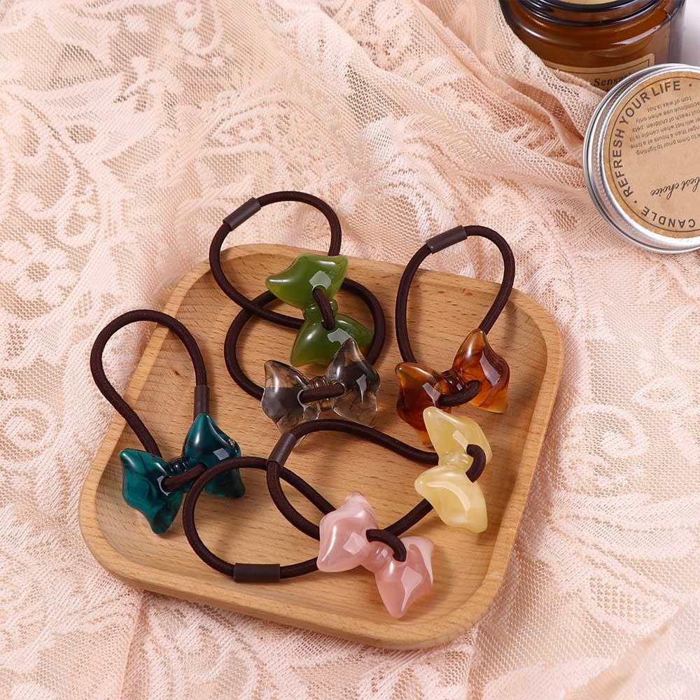 Schachtelhalm Haar Seil Bär Bogen Haargummis Damen Haarbänder Blume Scrunchies Süße Haargummis