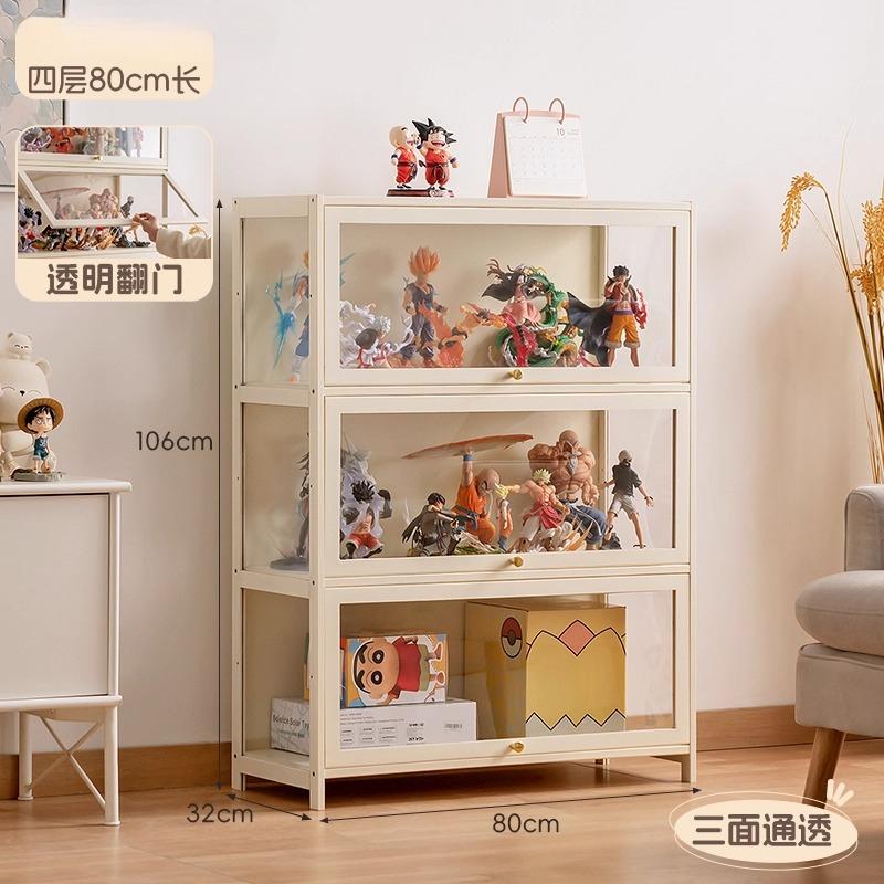 Acrylic figurine display cabinet with transparent design collectibles,models cosmetics,dust-proof countertop display stand