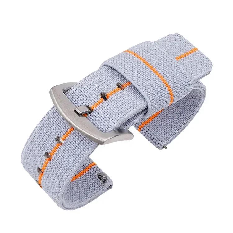 18mm 20mm 22mm 24mm Nylon Watch Band for Seiko Army Military Woven Elastic Strap Quick Release Wristband Men's Sport Watch Bands