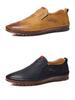 Men's 2024 Spring/Autumn Fashion Soft Leather Casual Shoes - Wear-Resistant Texture
