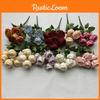 Faux Rose Flower Bundle With Velvet Material For Wedding Centerpieces And Event Decor