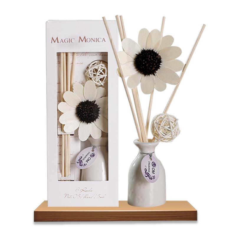 1PC Sunflower Diffusion Aromatherapy Perfume Ornament Home Ceramic Decoration Fragrance Gift Aroma Stick