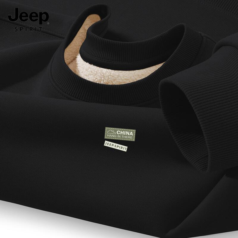 JEEP SPIRIT Men's Fleece Lined Crewneck Sweatshirt