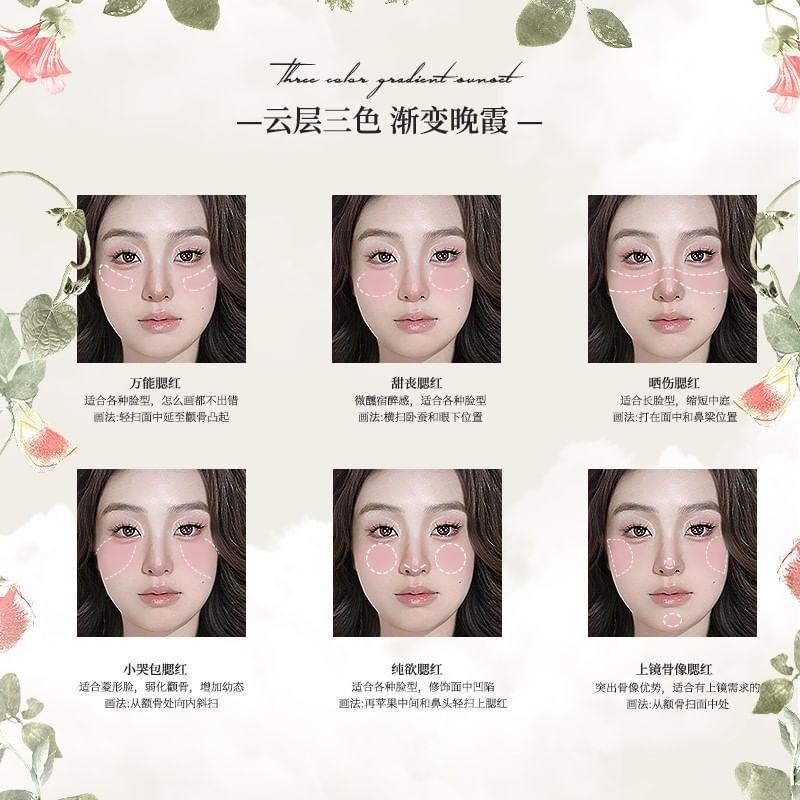 CHEERFLOR - Róż do policzków Angel Apocalypse z wytłoczeniem i gradientem - 2 rodzaje