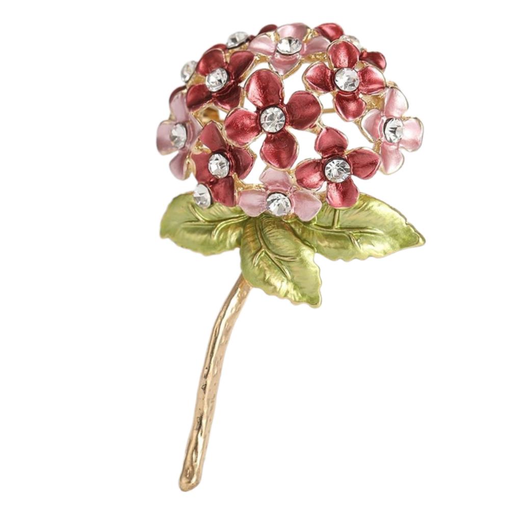 Elegant Hortensiabrosje i hvite toner Sofistikert blomsternål for moteriktige kvinner som søker stil og detaljer