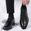 Spring Leather Shoes Men's Business Dress Genuine Leather Casual British Pointed Head Korean Version Trend Breathable Inner Height Increase Men's L