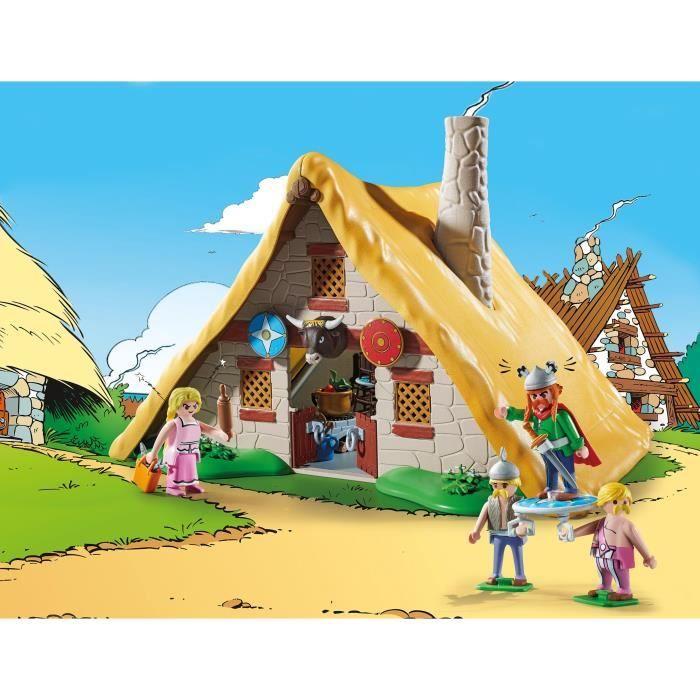 PLAYMOBIL 70932 Astérix, La hutte d'Abraracourcix, Personnages, 110 pièces, Dès 5 ans