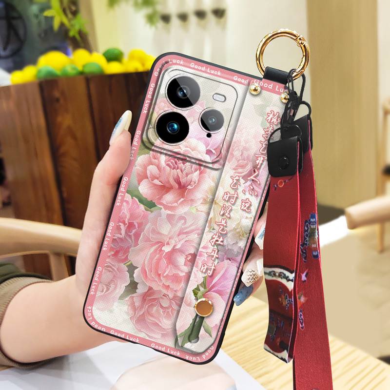 Phone Holder Ring Phone Case For Realme GT7 Pro Durable Lanyard Wristband Soft case For Mom Anti-dust Shockproof Fashion
