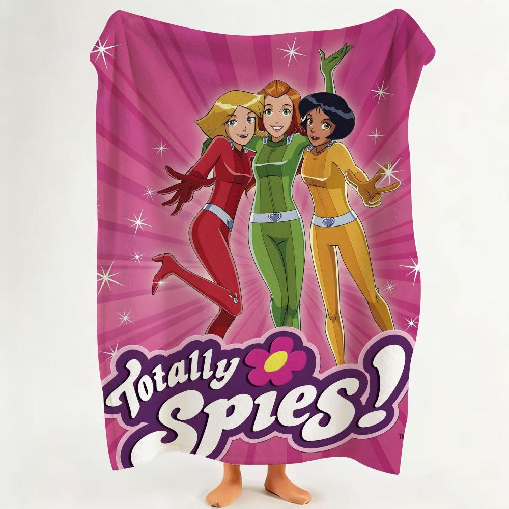 

Cartoon T Totally S Spies Throw Flannel Throw Blanket Suitable for Sofa Living Room Bedroom 75cmx90cm