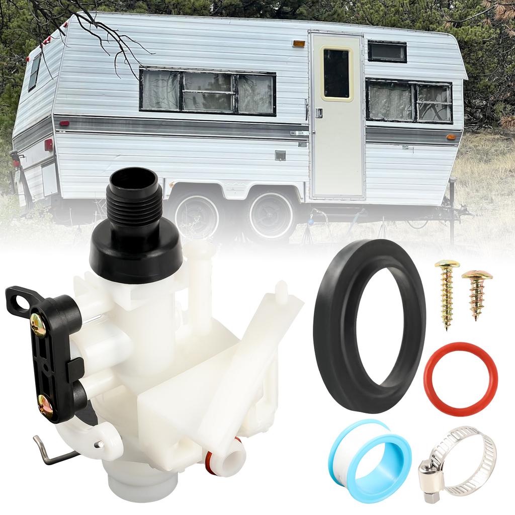 31705 RV Toilet Water Valve Kit - Fits Thetford Aqua-Magic V High/Low Hand/Foot Flush Replaces 31688, 31687, 31653