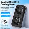 USB Powered Cooling Stand Double Fans Quiet Operation High Airflow Cooling Base for Home and Office