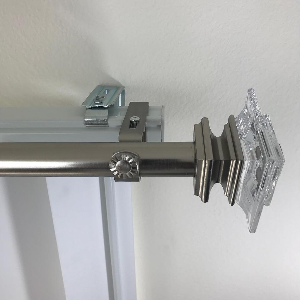 NONO Bracket - Curtain Rod Bracket Attachment for Blinds (White Outside Mounted )