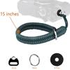 Camera Wrist Strap Paracord Camera Hand Strap Wrist Lanyard for DSLR or Mirrorless MID [Qiang Ni] - High-End Cameras, Black, (Turquoise)