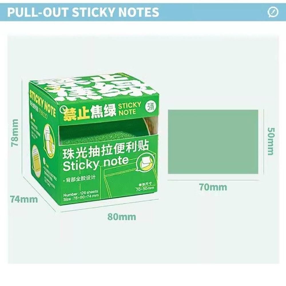 126Sheets Aesthetic Stationery Pull-Out Label Stickers Sticky Notes  School Office