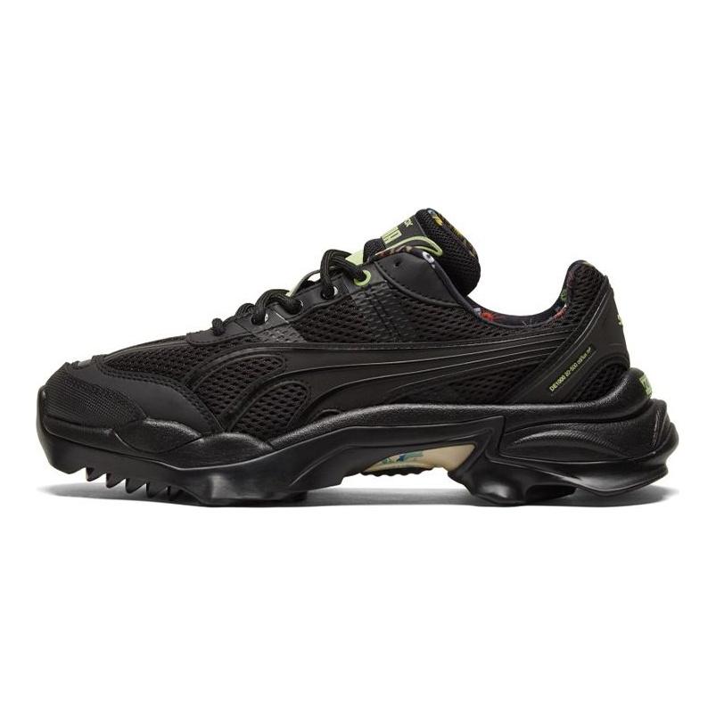 Puma Pulsar Wedge Electric Fabric Leather Casual Outdoor Low Top Lifestyle Shoes Unisex sneaker Black 385541-02