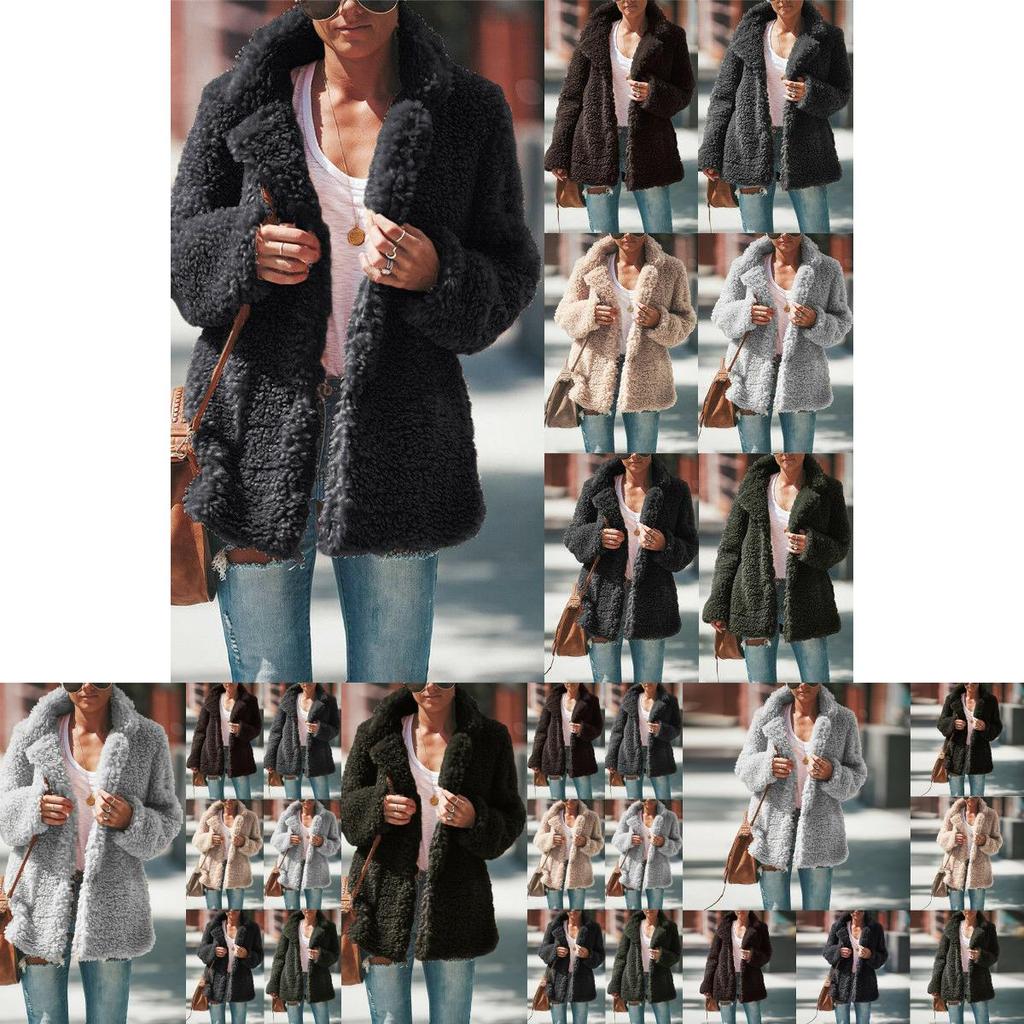 Cozy Women's Winter Bear Fleece Fur Fluffy Coat Jackets For Elegant Styling