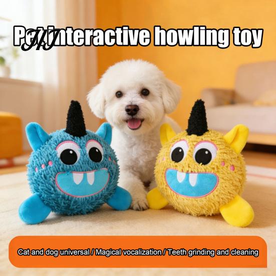 Plush Toys for Small Medium Pets Cute Monsters Squeaky Pet Toy, Dog Molar Interactive Cat Self Play Anxiety Relief Toy Dogs Cats