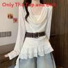 Private Style T Shirt With Lace And Asymmetrical Design For Spring