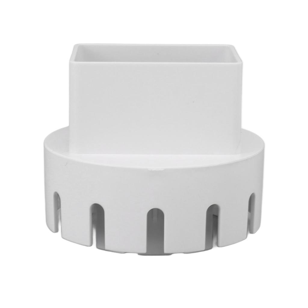 Downspout Adapter Plastic Drain Adapter Replacement Downpipe Converter Connector with Screws White