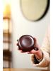 Cipher Yixing Original Ore Purple Clay Zisha Eggplant Gourd Teapot - Handmade Carved Gongfu Tea Set