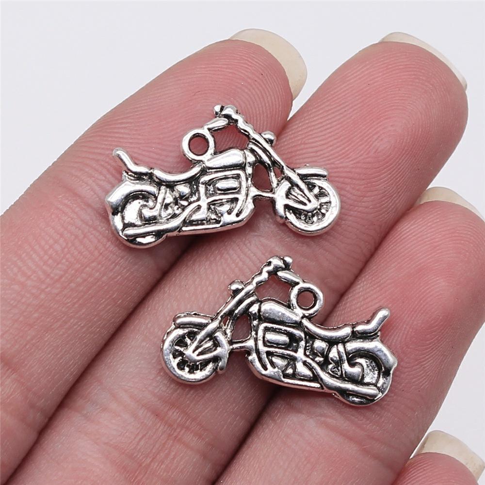 10pcs Motorcycle & Bikecycle Charms Pendants Antique Jewelry Making DIY Handmade CraftFor Jewelry Making