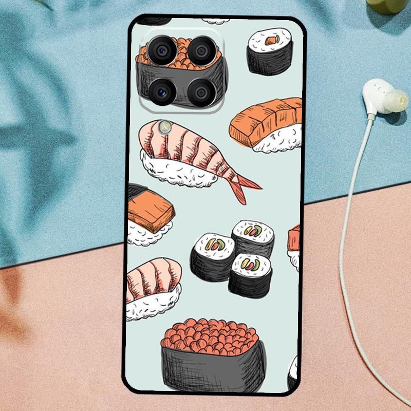 Pizza Sushi Food Donuts For Samsung Galaxy M31 M11 M23 M12 M13 M14 M15 M35 M55 M34 M54 M33 M53 M32 M52 M06 M16 Case