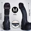 Realistic Black Dildo, Huge Thick Silicone Penis with Strong Suction Cup, Flexible Curved Design, Lifelike Texture, Adult Toy for Women & Couples
