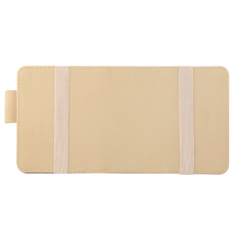 Auto Sonnenblende Aufbewahrungstasche PU Leder Mehrfachtaschen Sonnenblenden Organizer Box Auto Brillenhalter Kartenhalter Aufbewahrungstaschen