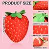 Cuddly Strawberry Plush Pillow Soft Toy Simulation Fruit Toy Stuffed Fruit Plushies Snuggly Pillow Birthday Gift for Kid & Adult