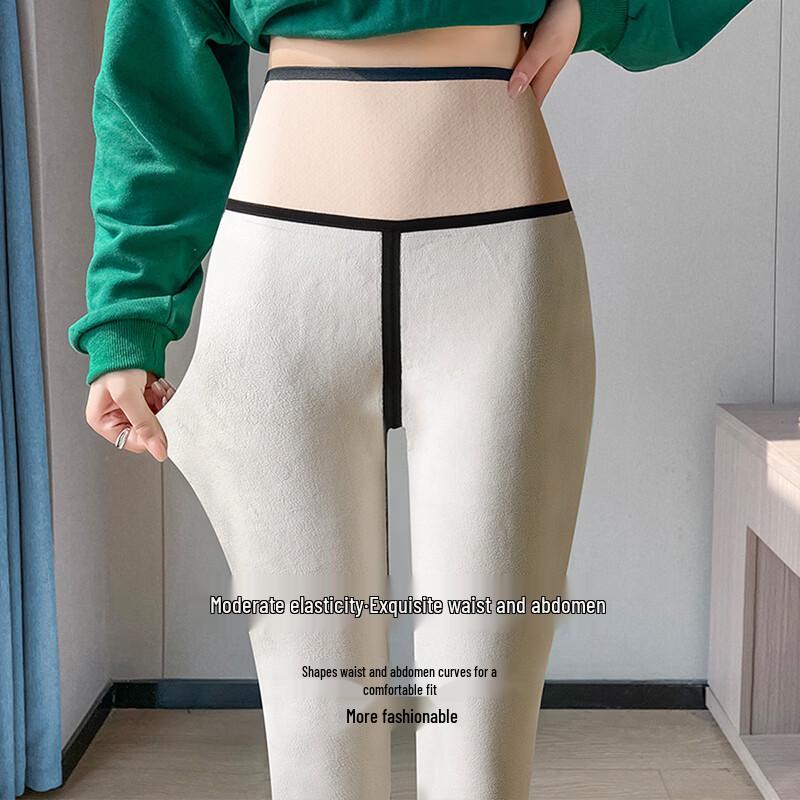 Afandi Women's Autumn/Winter Faux Lamb Wool Shark Leggings