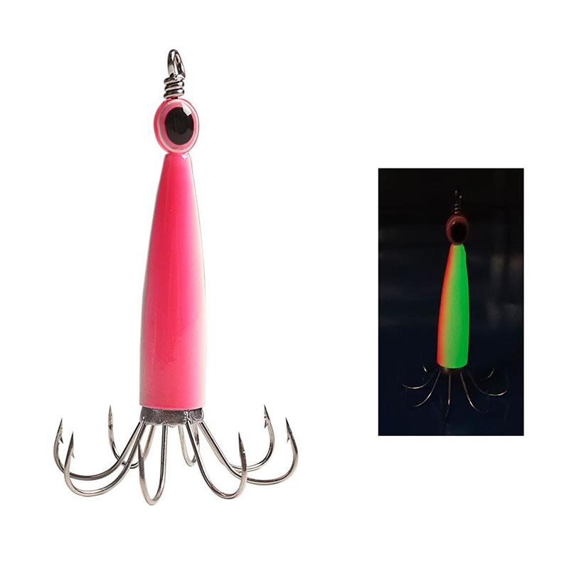 Umbrella-Shaped Style Squid Hook With Fish Eyes Sleeve-Fish Octopus Squid Bait Jig Hook Deep Sea Fishing Lure Cuttlefish Tackle
