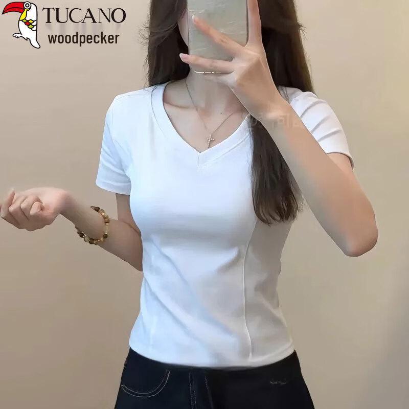 Woodpecker Women s Structured Shoulder Round Neck T-Shirt XL