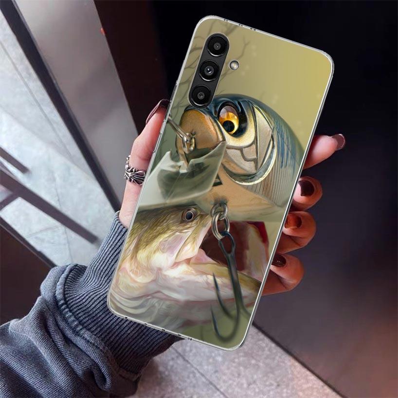Carp Fish Fishing Rod Hook Phone Case For Samsung Galaxy A17 A57 A37 A16 A26 A36 A56 A15 A25 A35 A55 A14 A13 A54 A53 A34 A24 A33