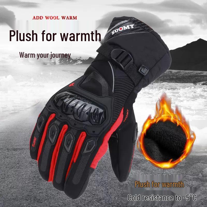 Suomy Waterproof Winter Motorcycle Gloves - Windproof, Touchscreen Compatible, Protective for Men