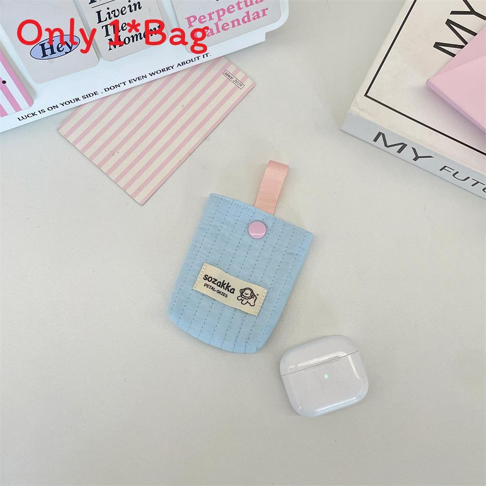 Modern Minimalist Earphone Case With Polyester Fabric For Travel And Desk Storage
