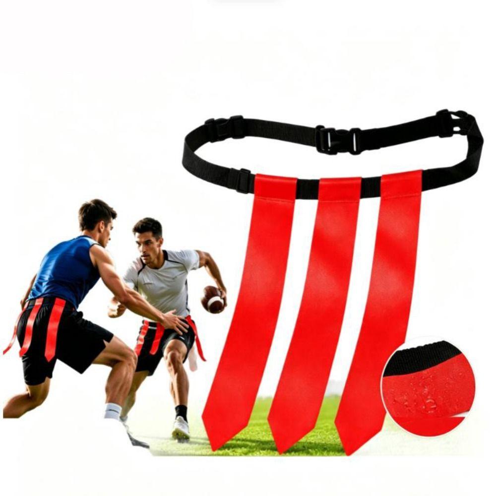 PVC American Football Waist Flag with Storage Bag Football Belt New Youth Football Waist Belt