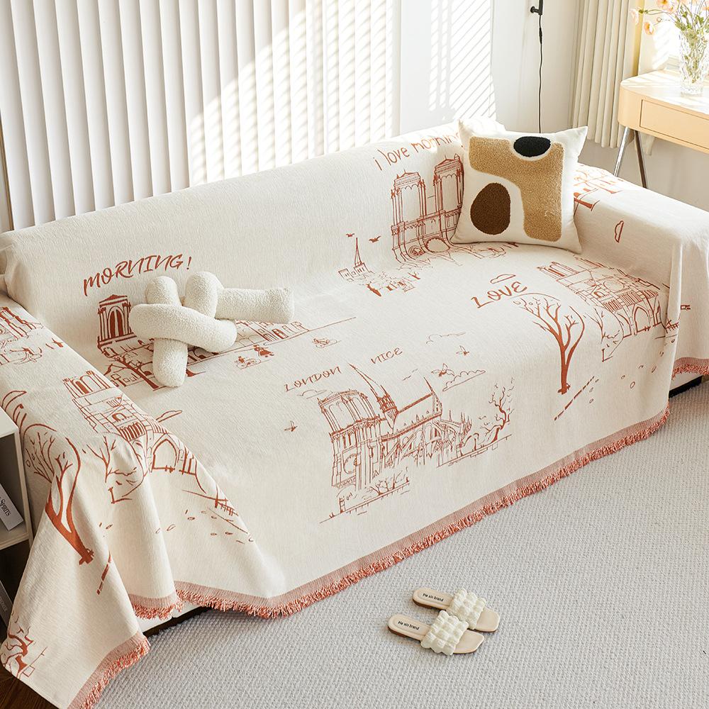 Neslystantis Visų sezonų Universalus Katės Draskymo Sofos Rankšluostis, Aukštos klasės Pilnas Užvalkalas, Vieno gabalo Aukštos klasės ir Lengvos prabangos Šenilinė Užvalkalo Antklodė