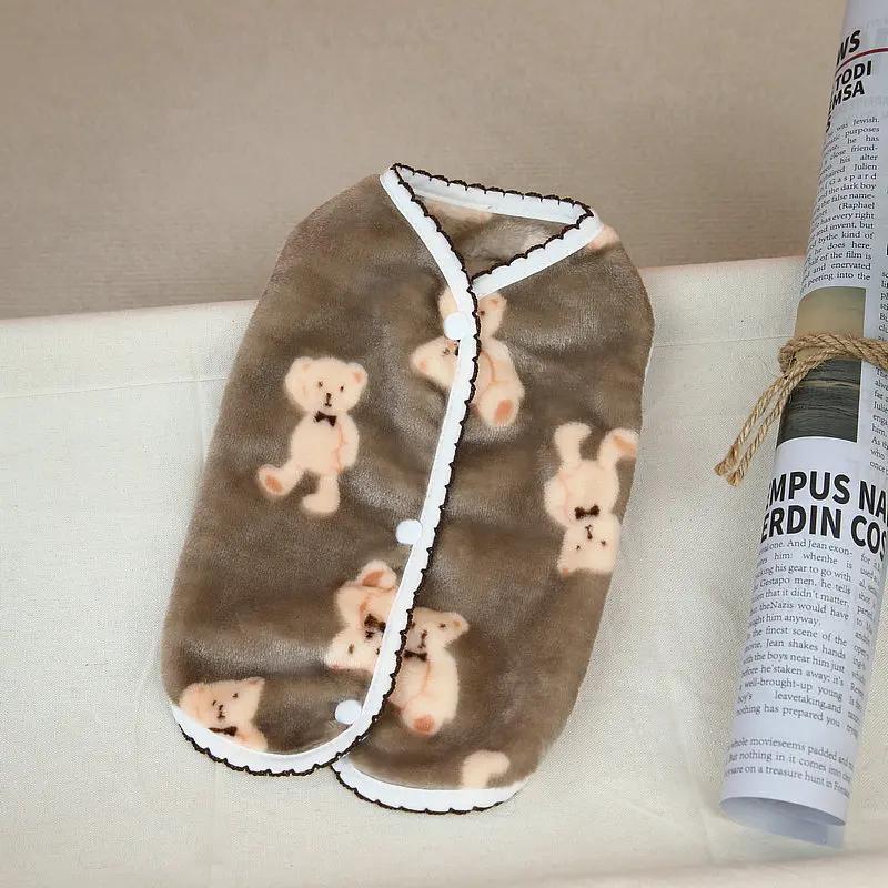 

Pet Plush Jumpsuit Autumn Winter Dog Clothes for Small Dog Clothes Warm Velvet Sweet Kitten Puppy Cute Pullover Chihuahua XS 1.25Kg-2Kg