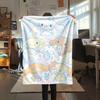Cinnamoroll and Pochacco  Print Flannel Blanket, High quality Comfortable for All Seasons, Home Decor, Warmth and Comfort