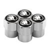Car Sticker 4PCS Car Tire Valve Cover Tire Stem Cover Dust Cover Accessories For Skoda Kodiaq Octavia 2 3 Yeti Karoq Rapid Fabia   NL6