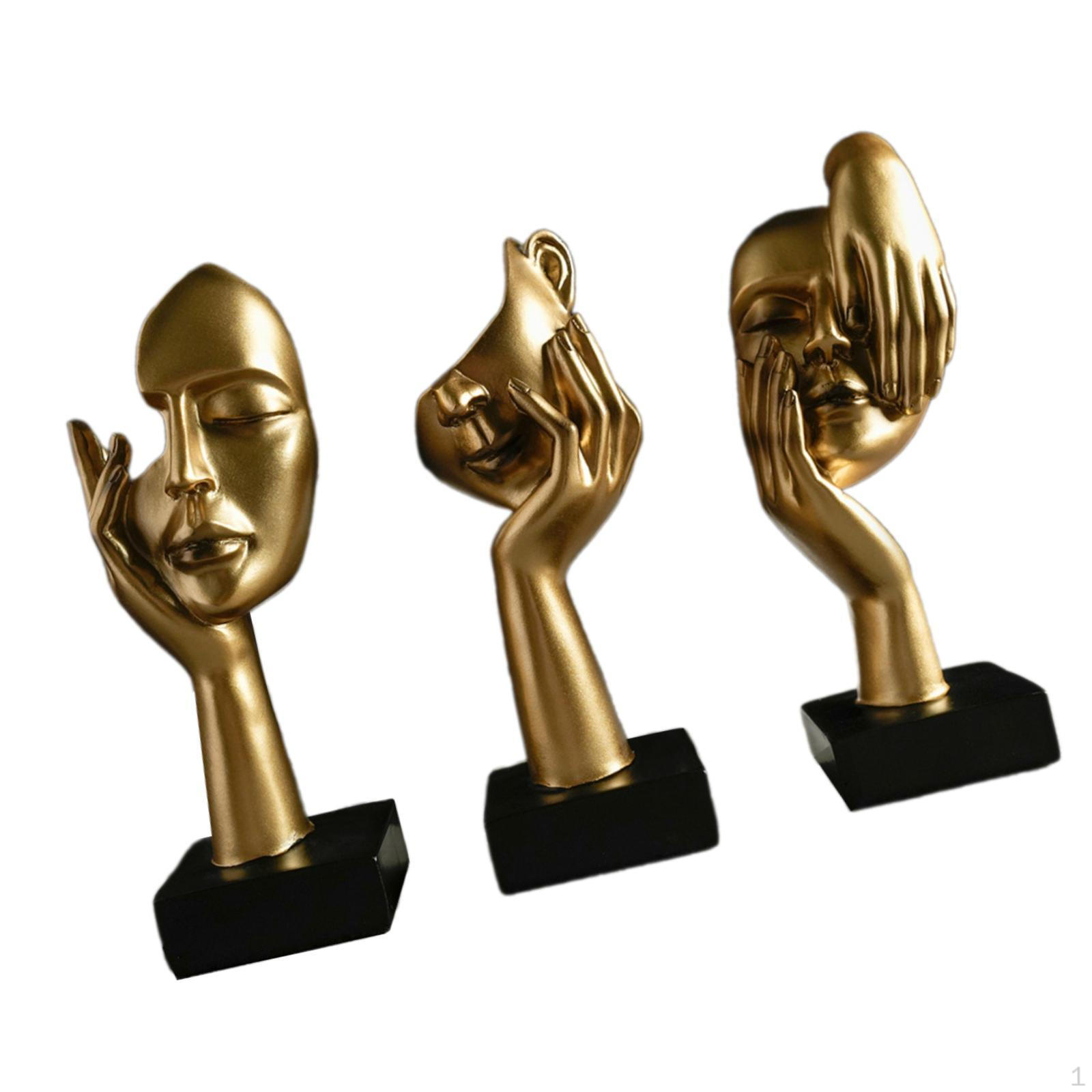 

3 шт. Мислитель Статуї Абстрактне мистецтво Скульптури Подарунки на день народження Естетичні настільні прикраси для