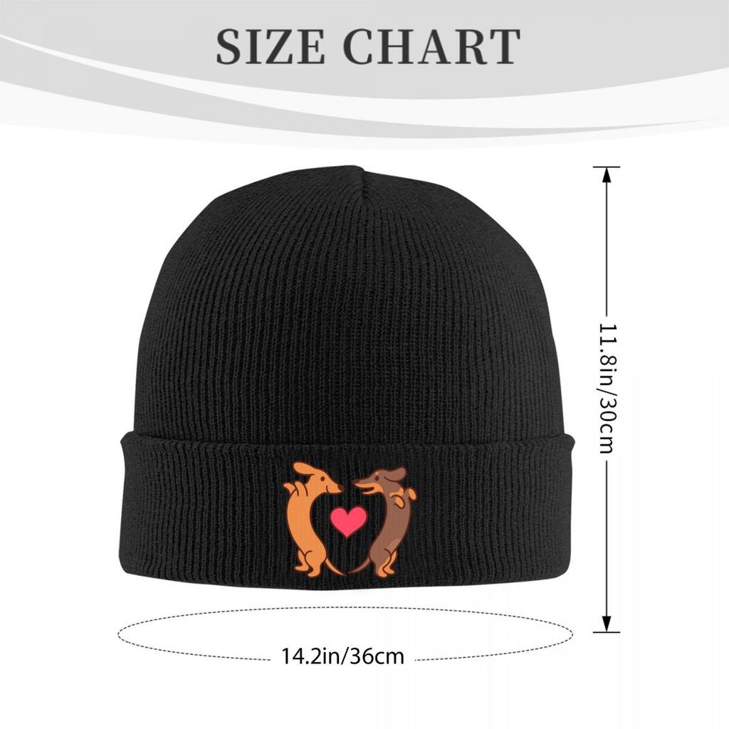 Dachshund Pattern Art Warm Knitted Cap Fashion Bonnet Hat Autumn Winter Outdoor Beanies Hats for Men Women Adult
