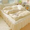 Quilted Anti-slip Korean Lace Bed Skirt - Princess Style Mattress Protector