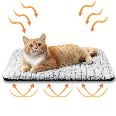 Cama autoaquecida para gatos e cães, almofada de aquecimento supermacia para animais de estimação, adequada para ambientes internos e externos, almofada de aquecimento antiderrapante para gatos e cobertor quente