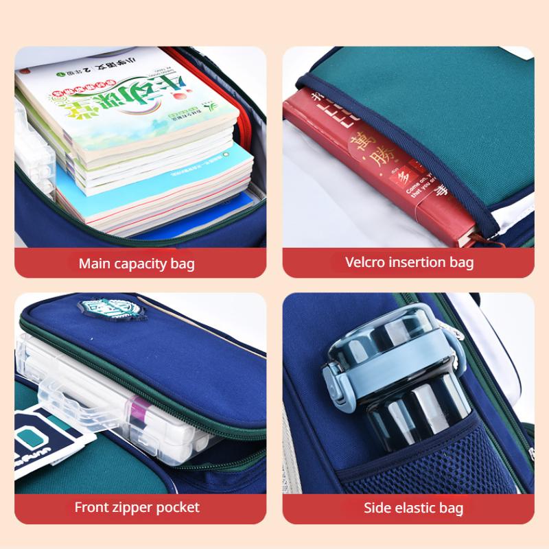Primary School Student Backpack for Boys and Girls Trendy England Style School Bags Large Capacity Spinal Protection Book Bag Grade 1-3 To 6