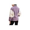 Anta Color Block Printed Embroidered Logo Zipper Stand Collar Fleece Jacket Women jackets Purple 162247734-1
