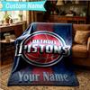 1PC Custom Name Blanket Pistons Detroit Logo Flannel Blankets Patterns Throw Blanket All-Season Soft Gift for Couch, Bed, Camping, Birthday Gifts