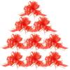 20Pcs Gift Pull Bows Decoration Set Flower-Like Shiny Packaging Pull Flowers for Christmas Wedding Holiday Party Supplies