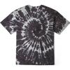 Vans Letter Print Round Neck Short Sleeve T-Shirt Unisex Tops Black Tie-Dye VN000GYFCRT